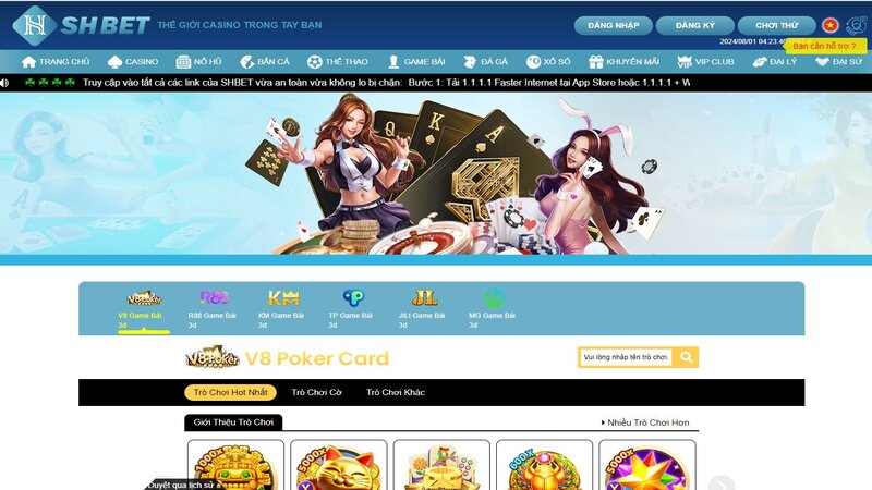 6 sảnh game bài đổi thưởng siêu HOT tại SHBET